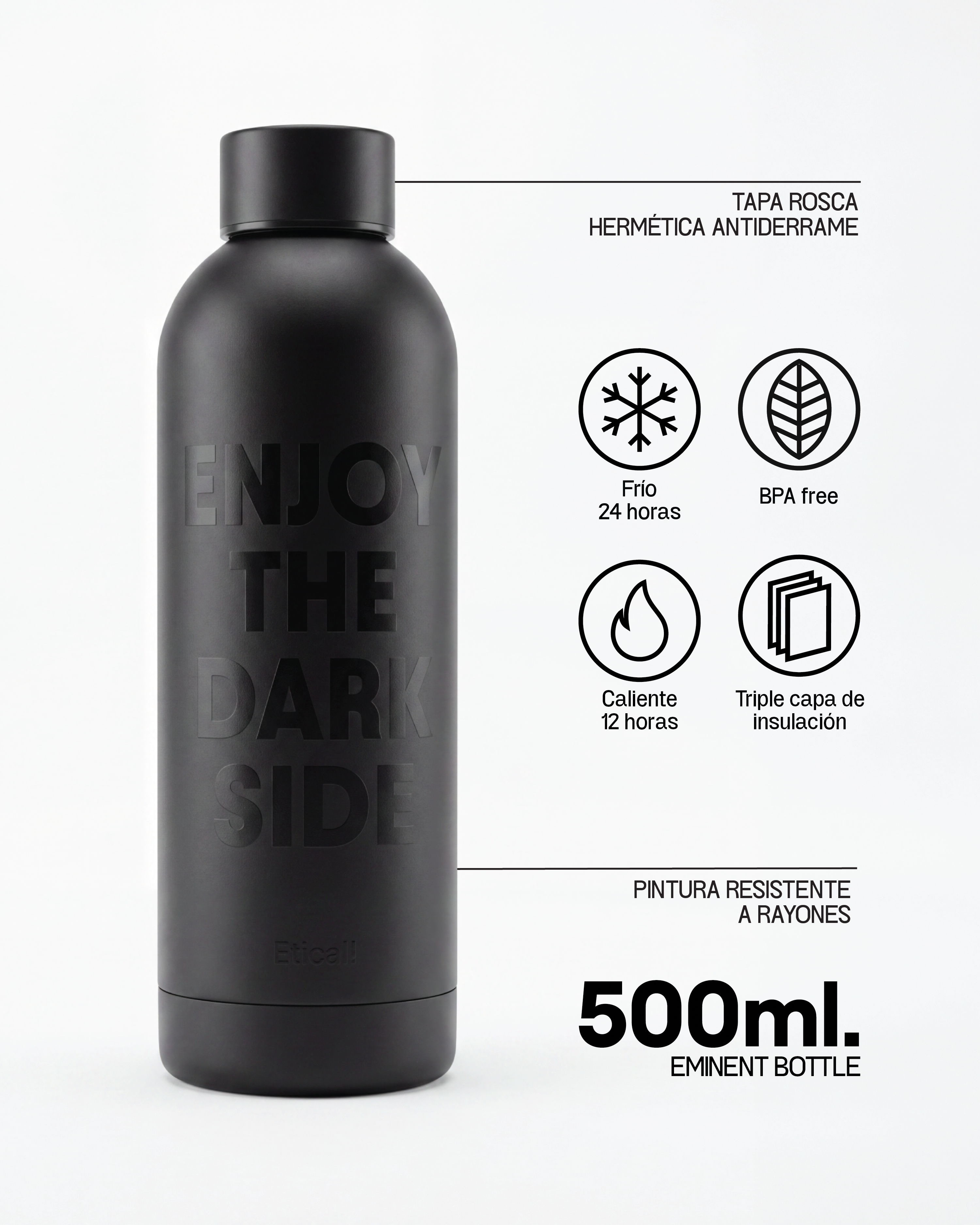 Etical EMINENT Bottle 500ml Negro Ebony