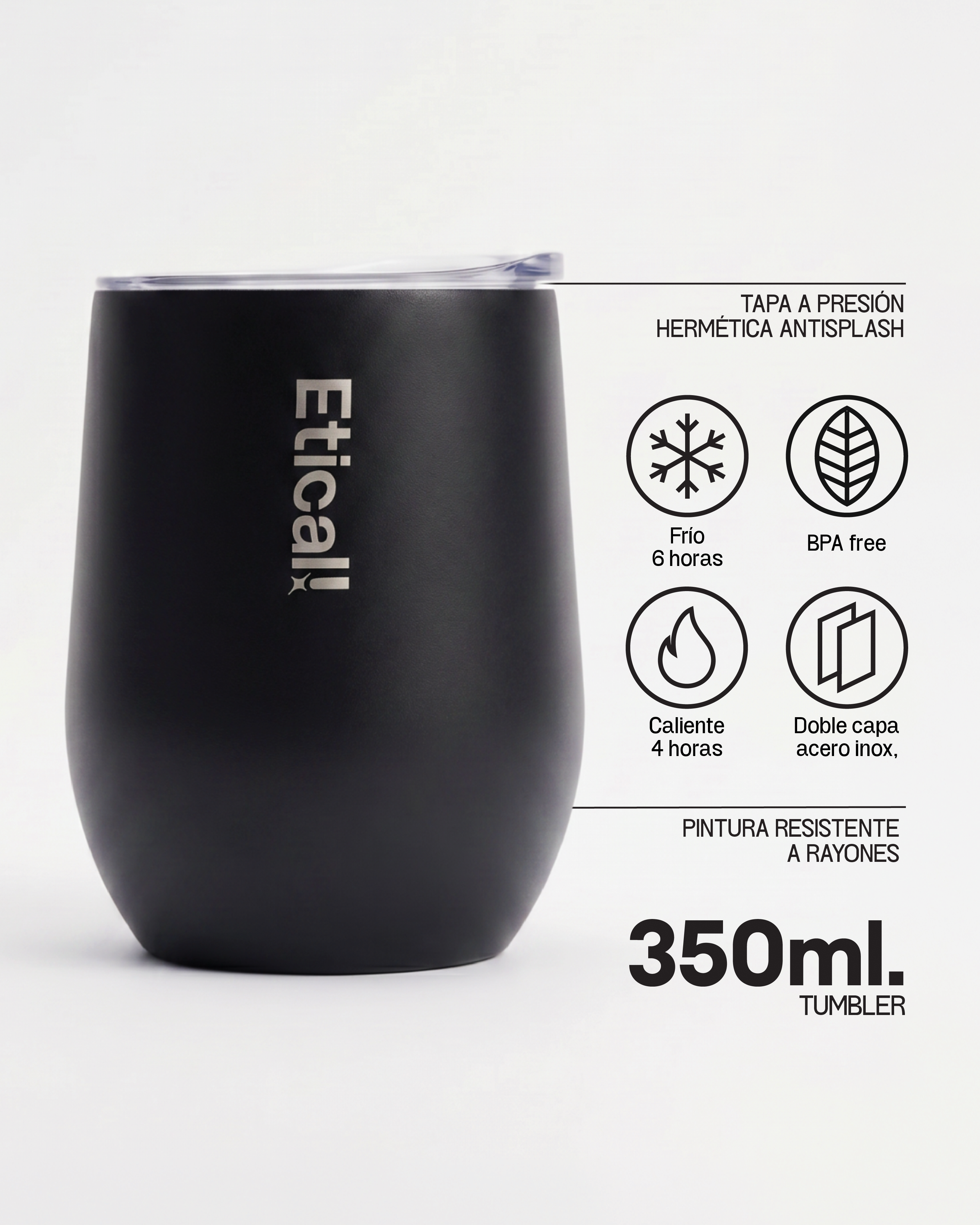 Etical Tumbler Ebony 350ml