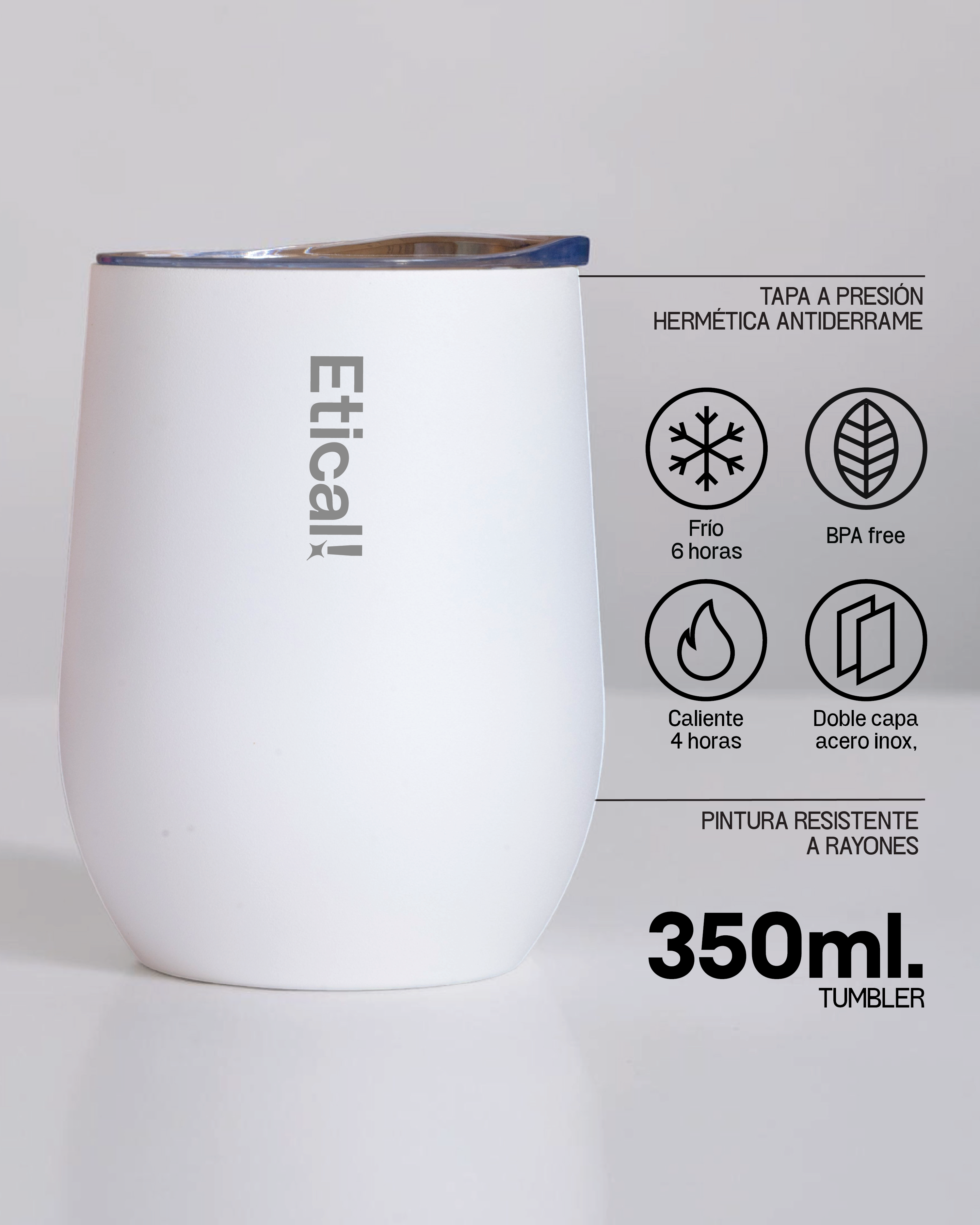 Etical Tumbler Blanco Artic 350ml