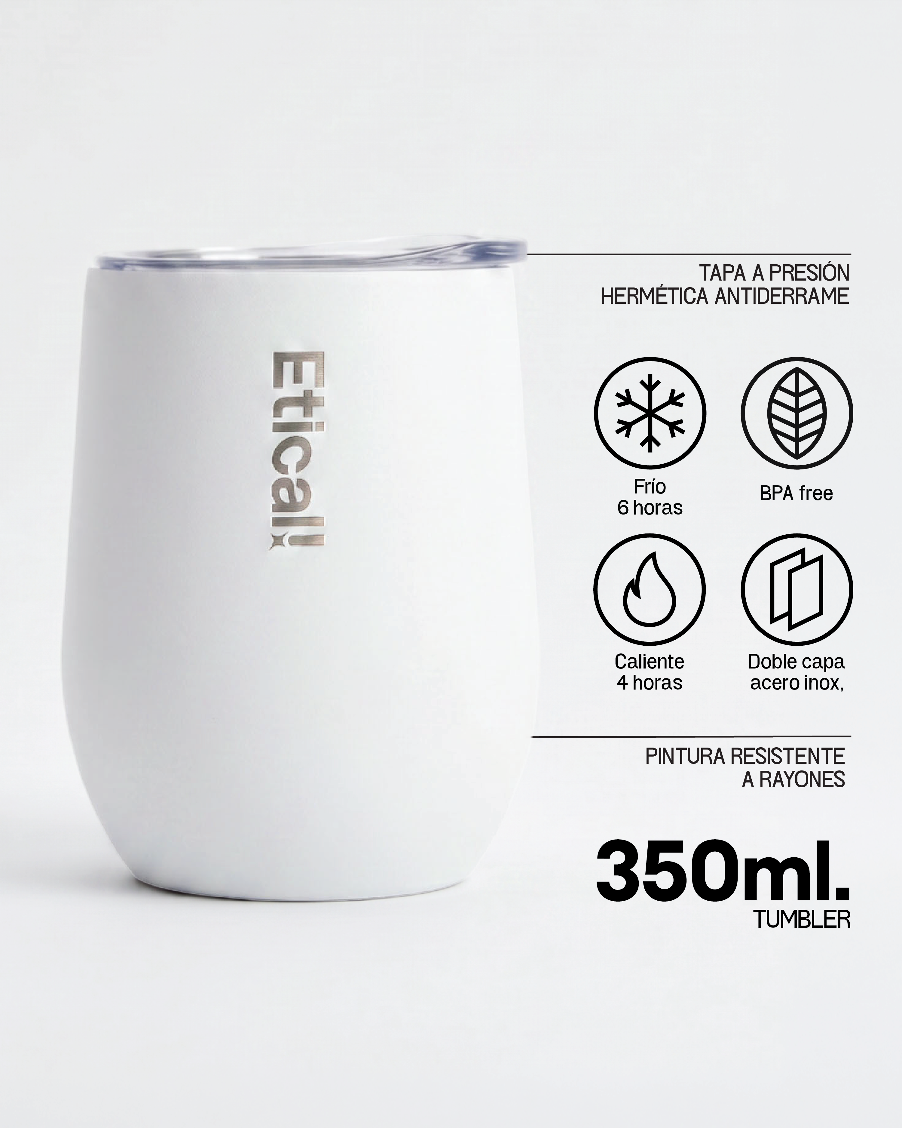 Etical Tumbler Blanco Artic 350ml
