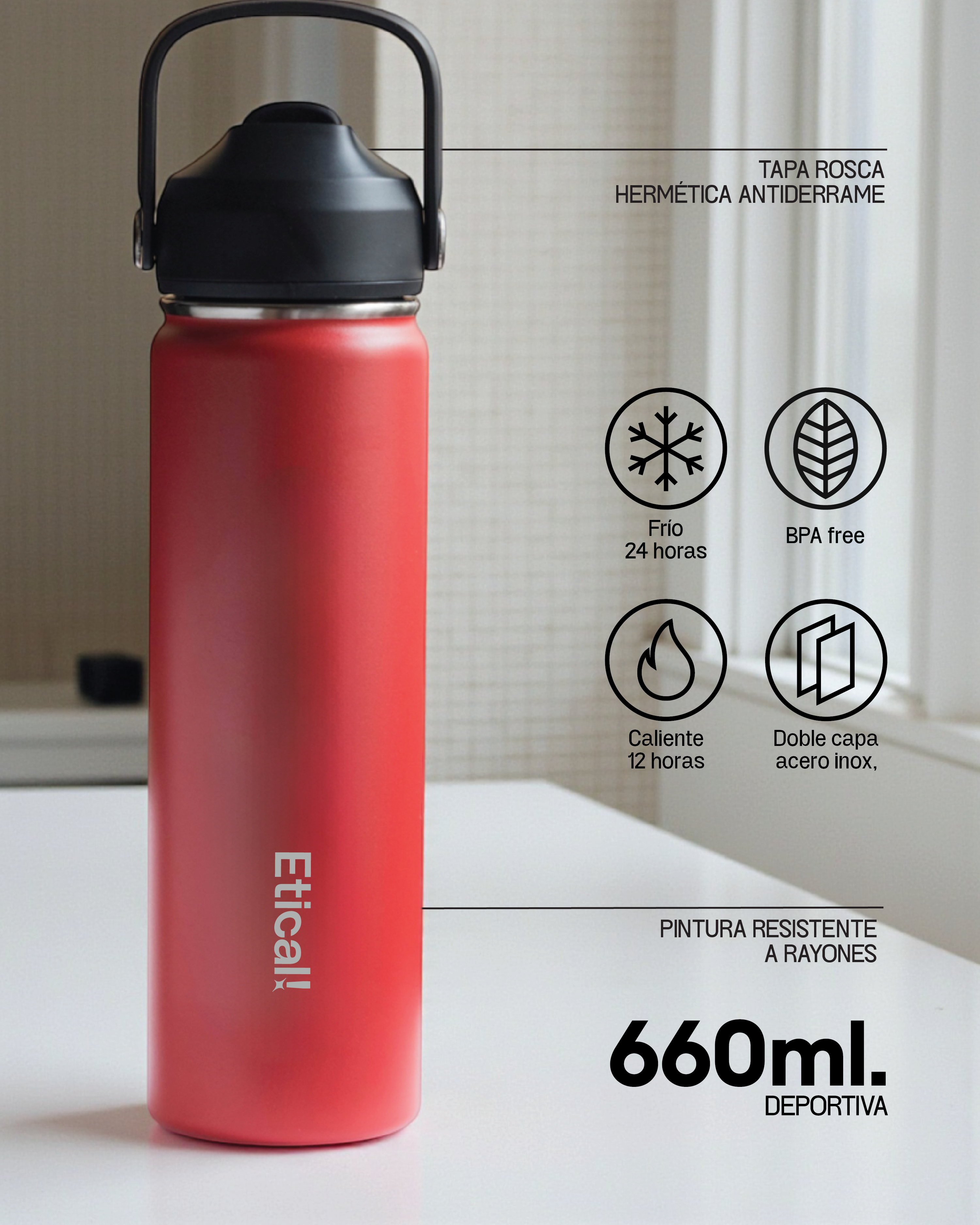 Etical Sport Bottle 660ml Amapola