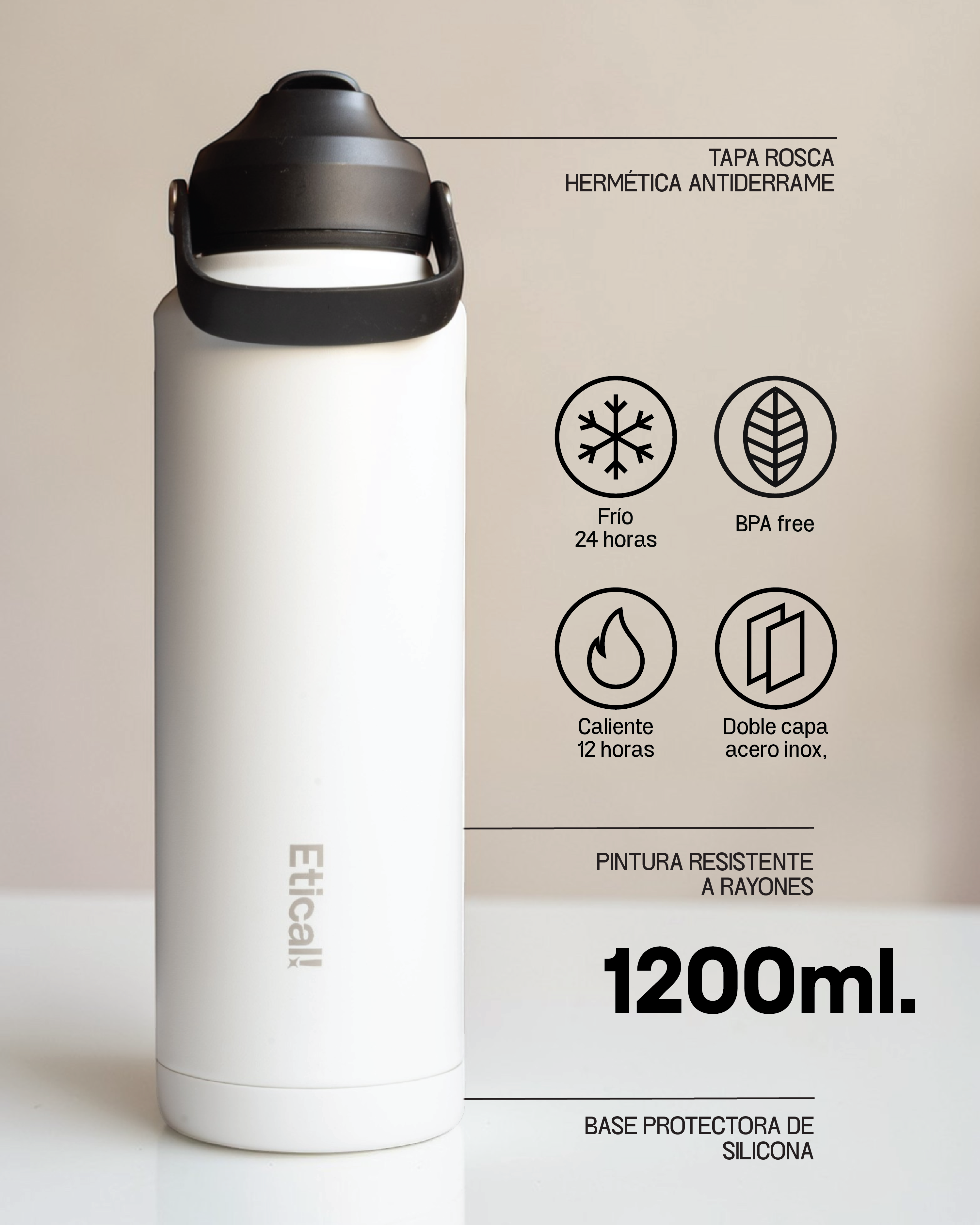 Etical Sport MegaBottle 1200ml Blanco Artic