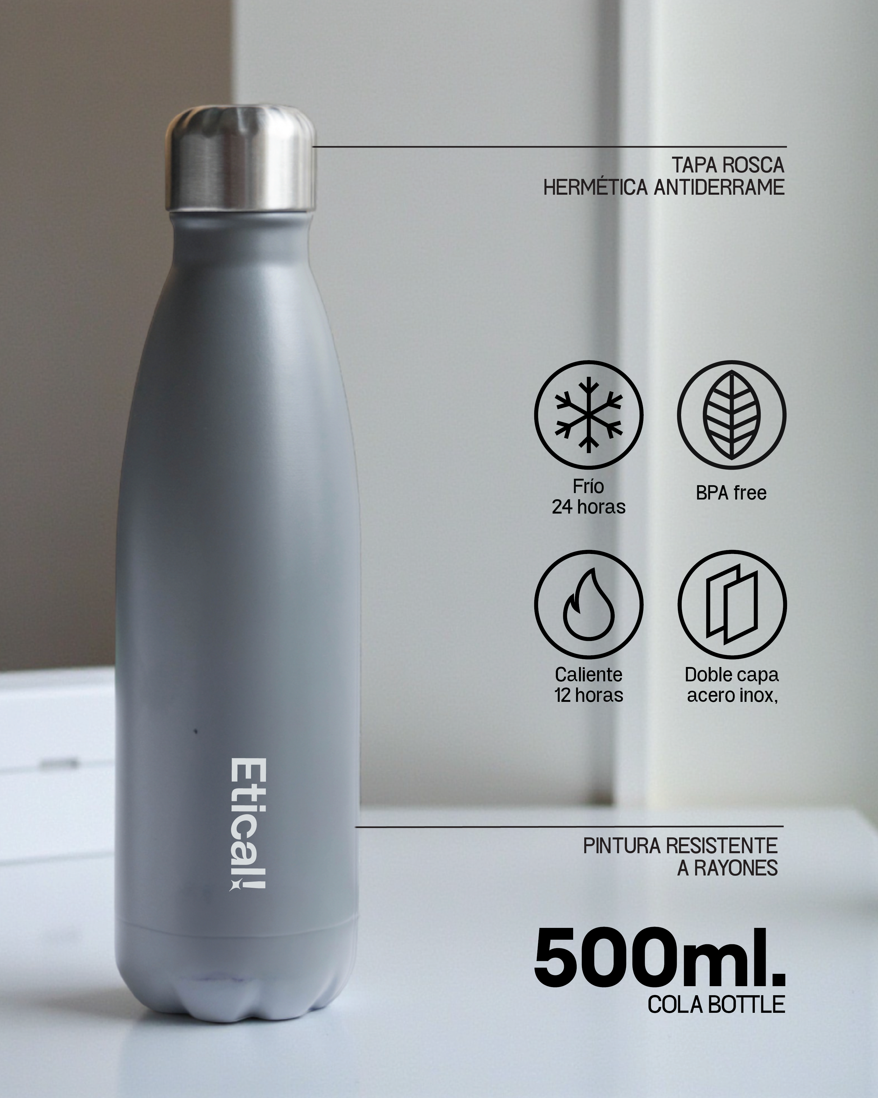 Cola Bottle Gris 500ml