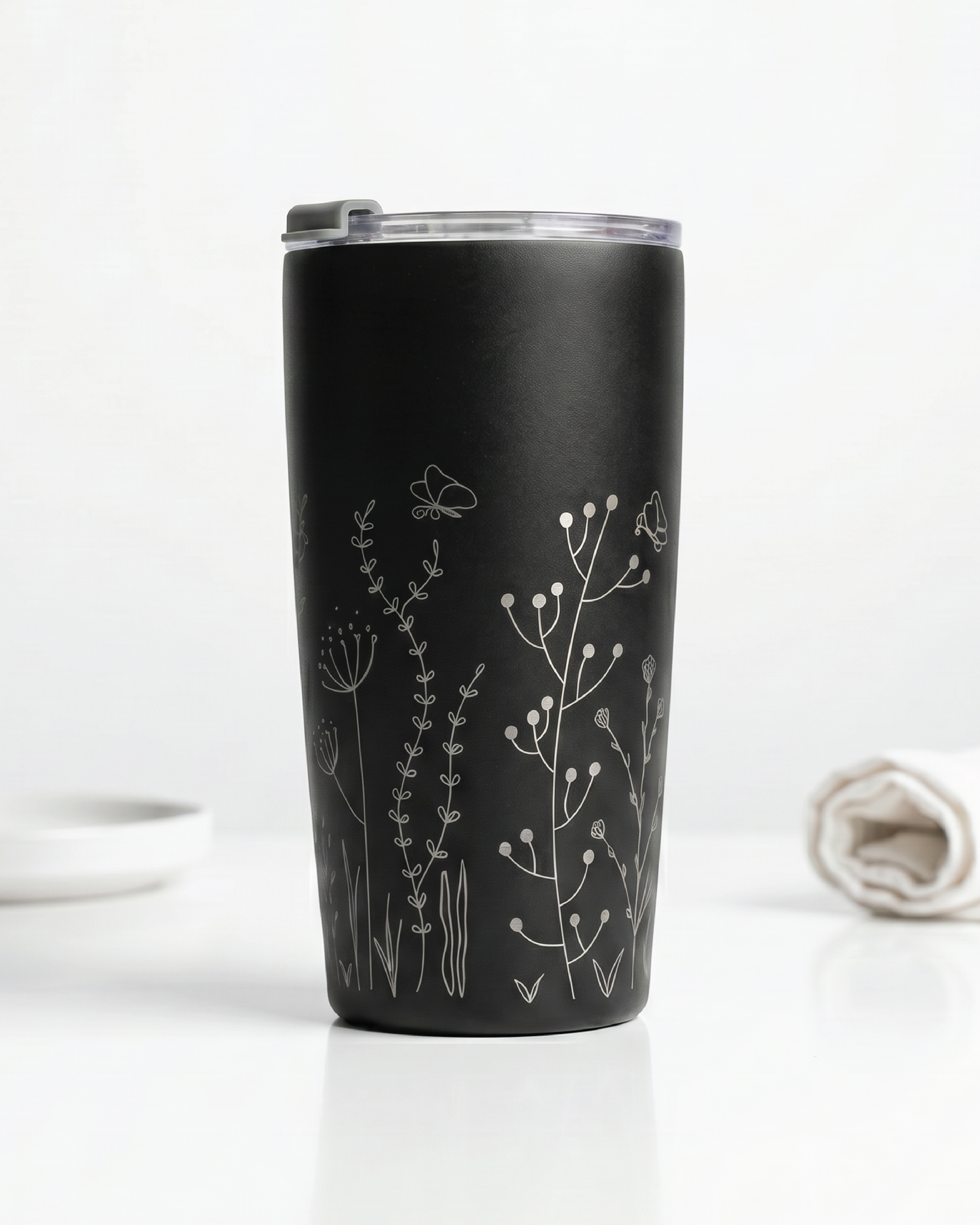 Tumbler PRO 590ml - Colección Jardín NEGRO