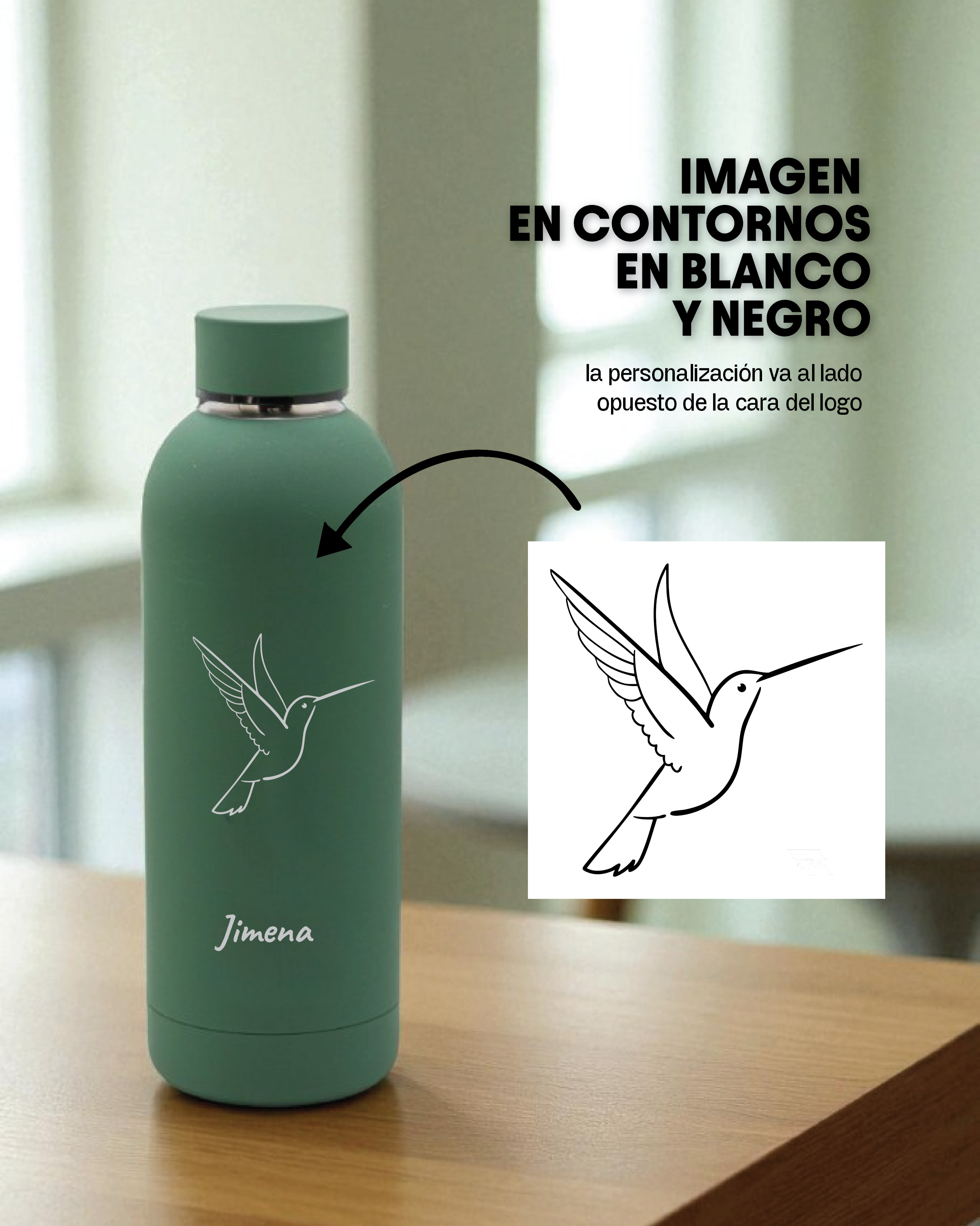Etical Bottle "ENJOY THE DARK SIDE" 500ml NEGRO