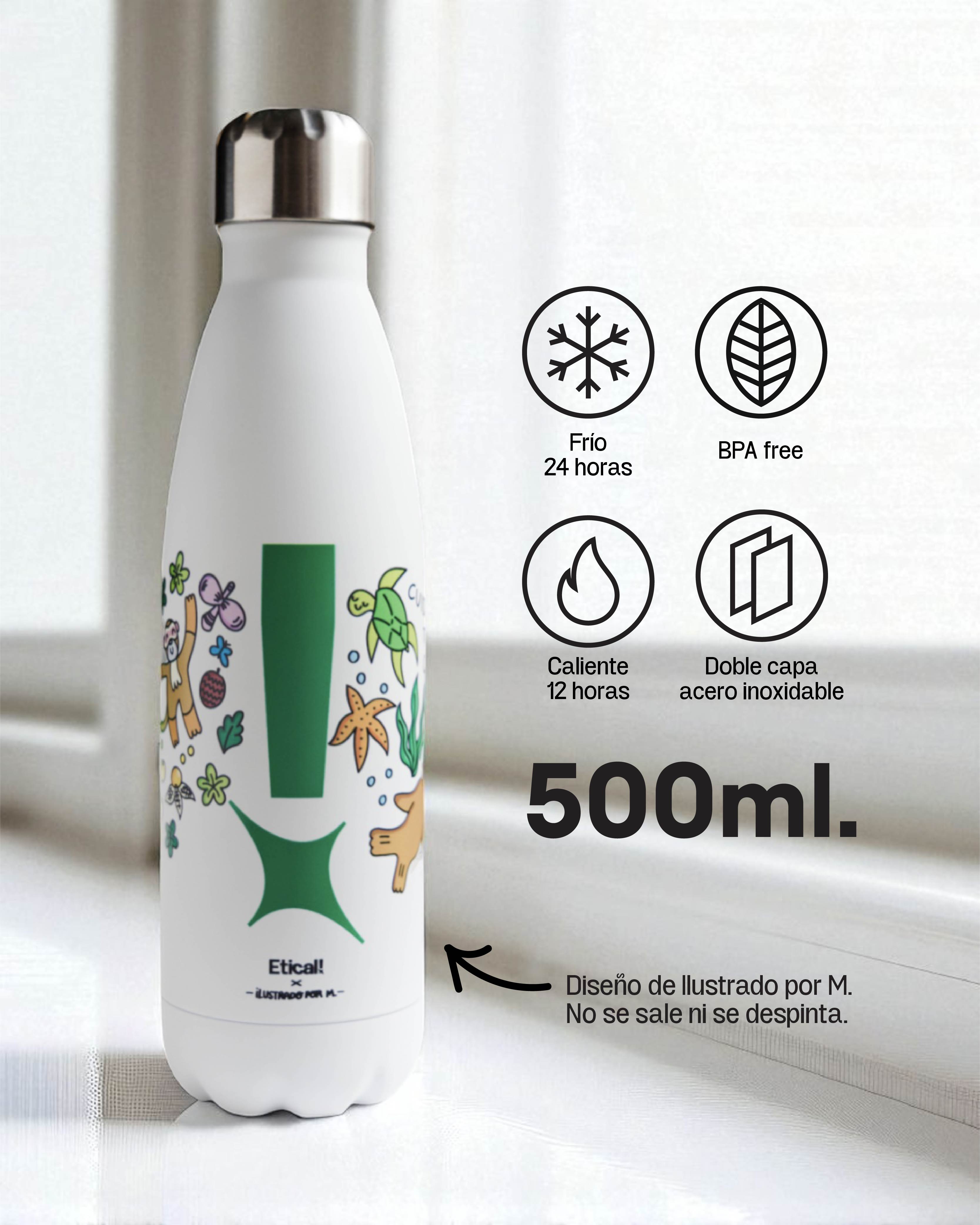 Cola Bottle Blanco Artic 500ml - ILUSTRADO POR M