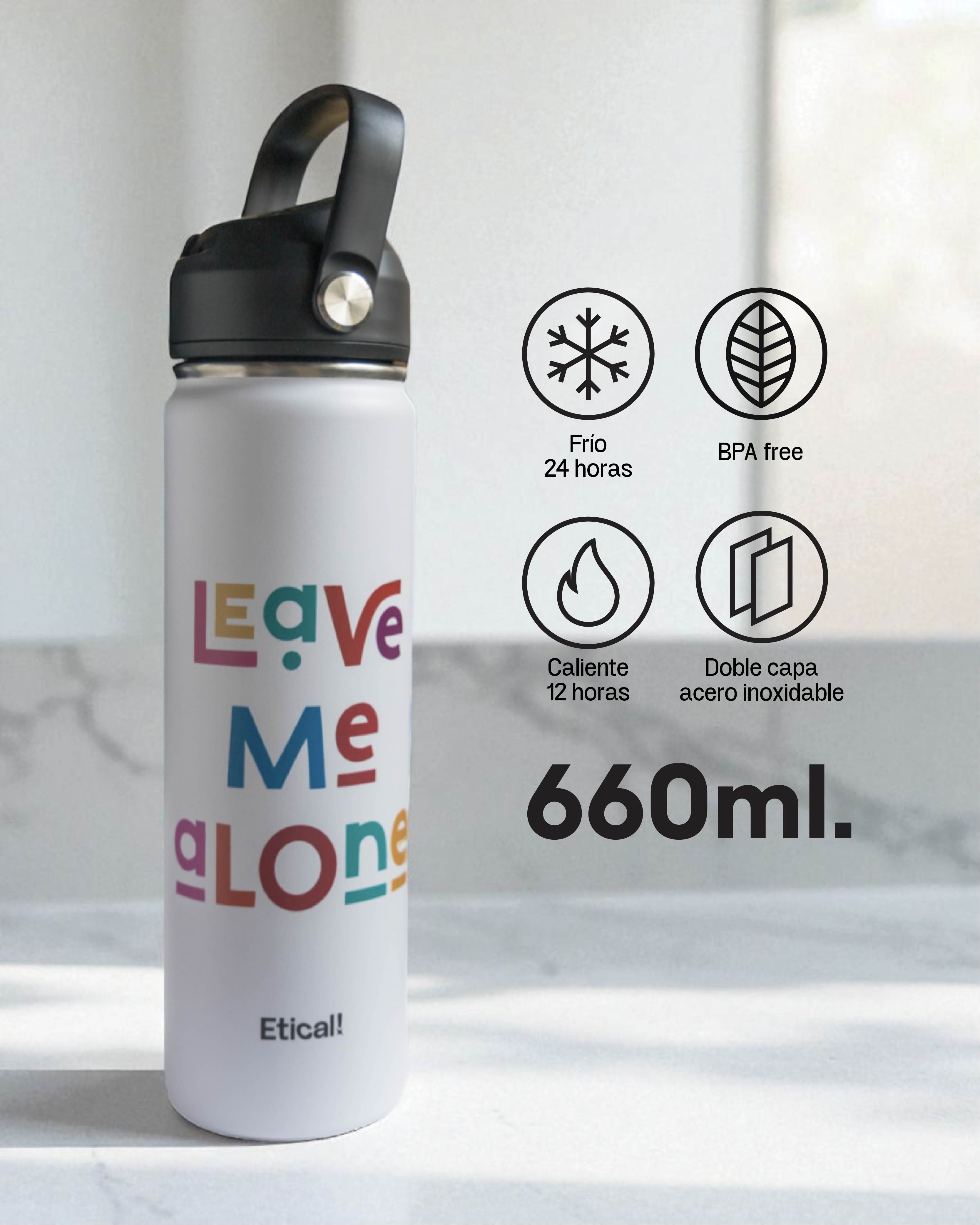 Etical Sport Bottle 660ml Blanco Artic "Leave me alone"