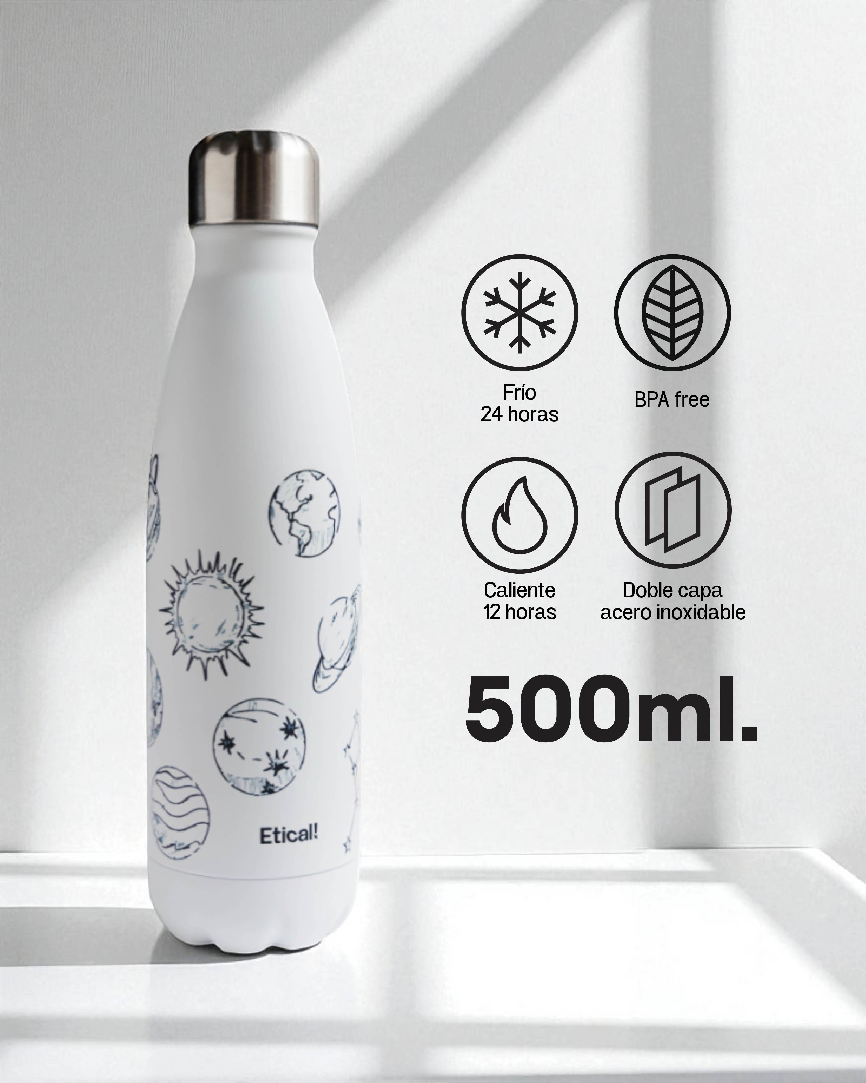 Cola Bottle Blanco Artic 500ml Sideral