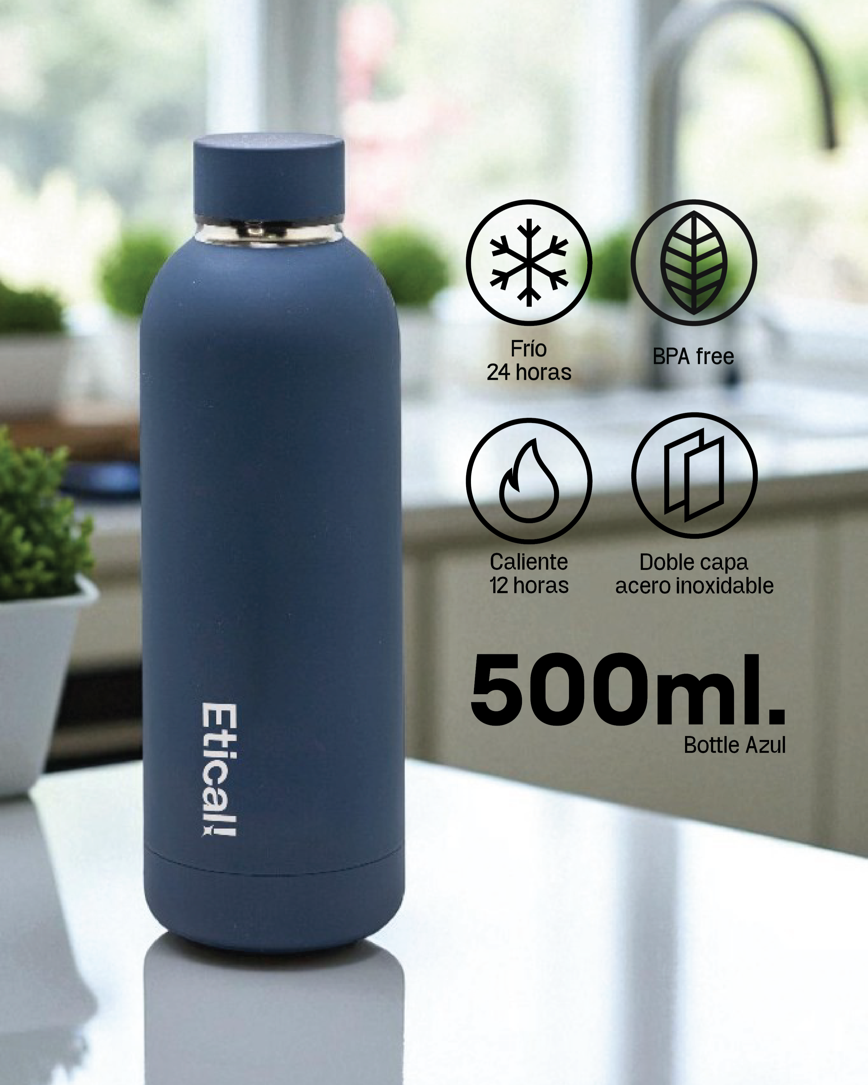 Etical Bottle 500ml Azul Noche