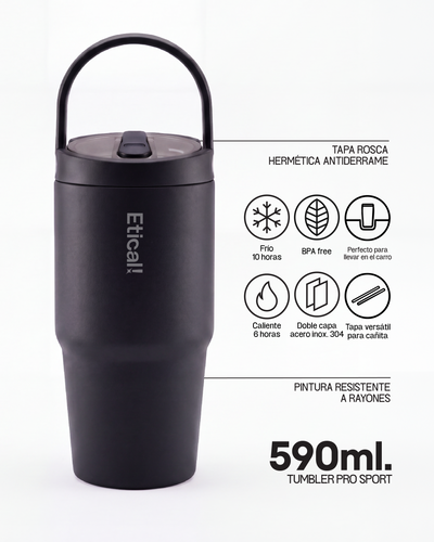 Tumbler PRO SPORT 590ml Negro