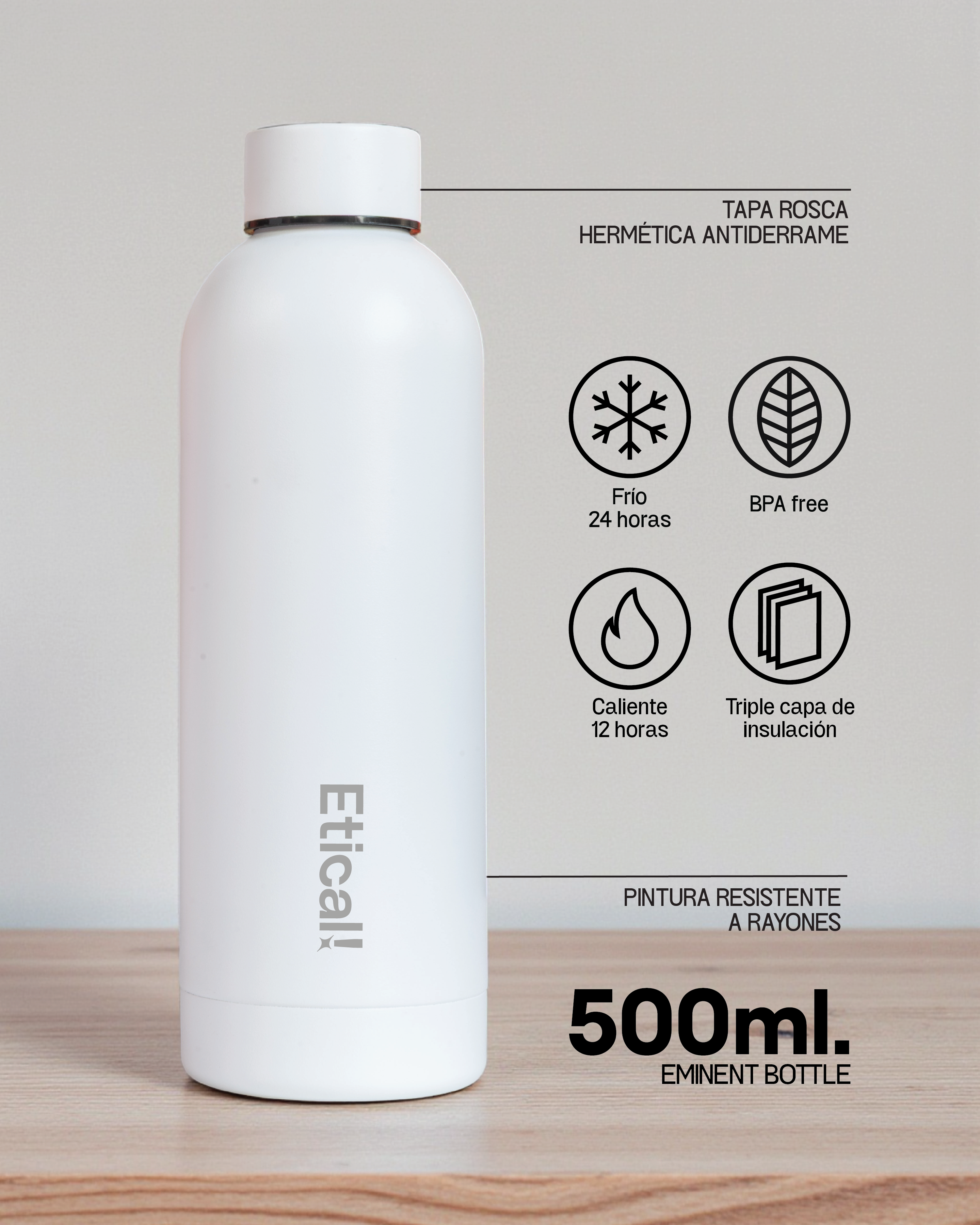 Etical EMINENT Bottle 500ml Blanco Artic