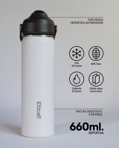 Etical Sport Bottle 660ml Blanco Artic