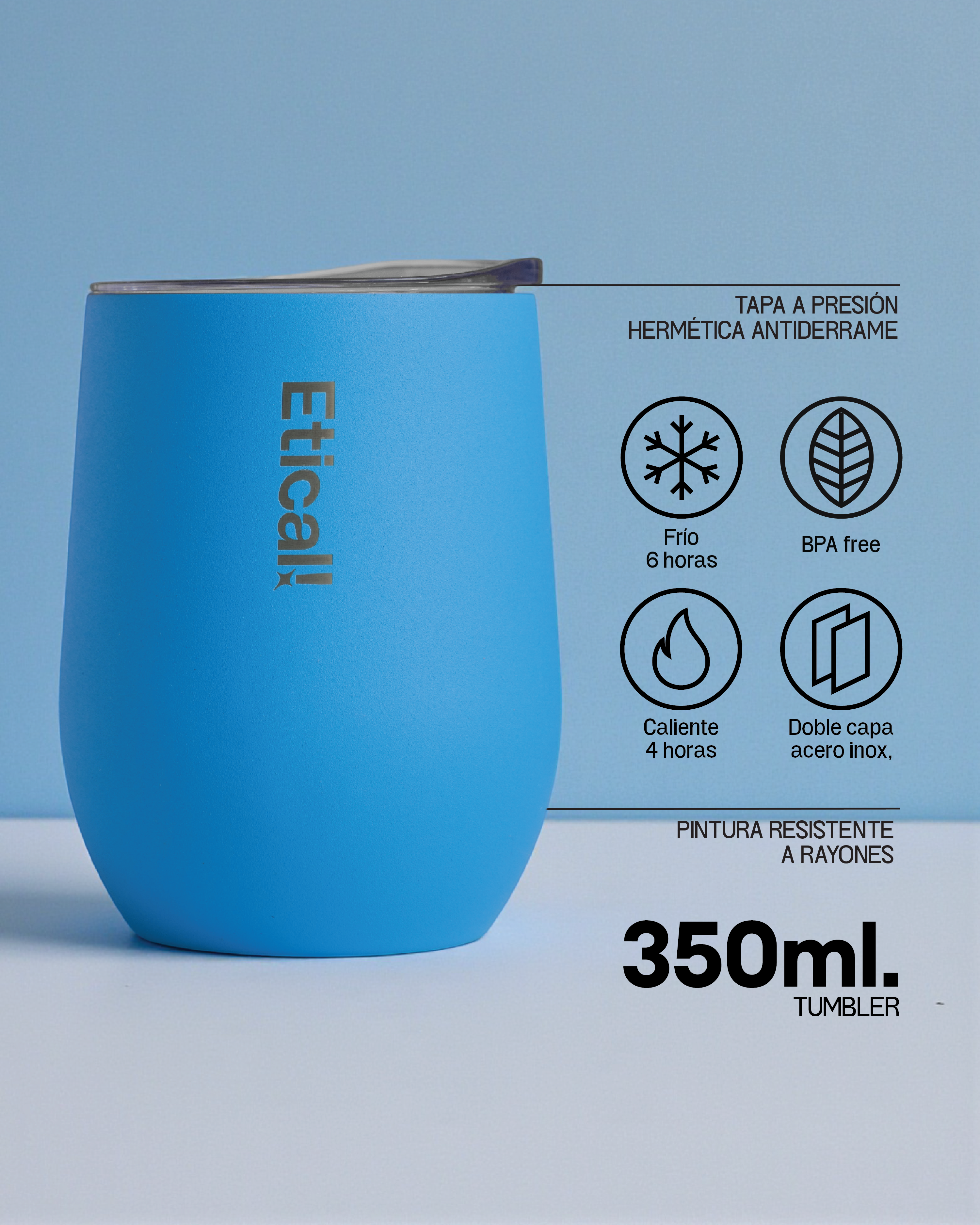 Etical Tumbler Azul Ibiza 350ml