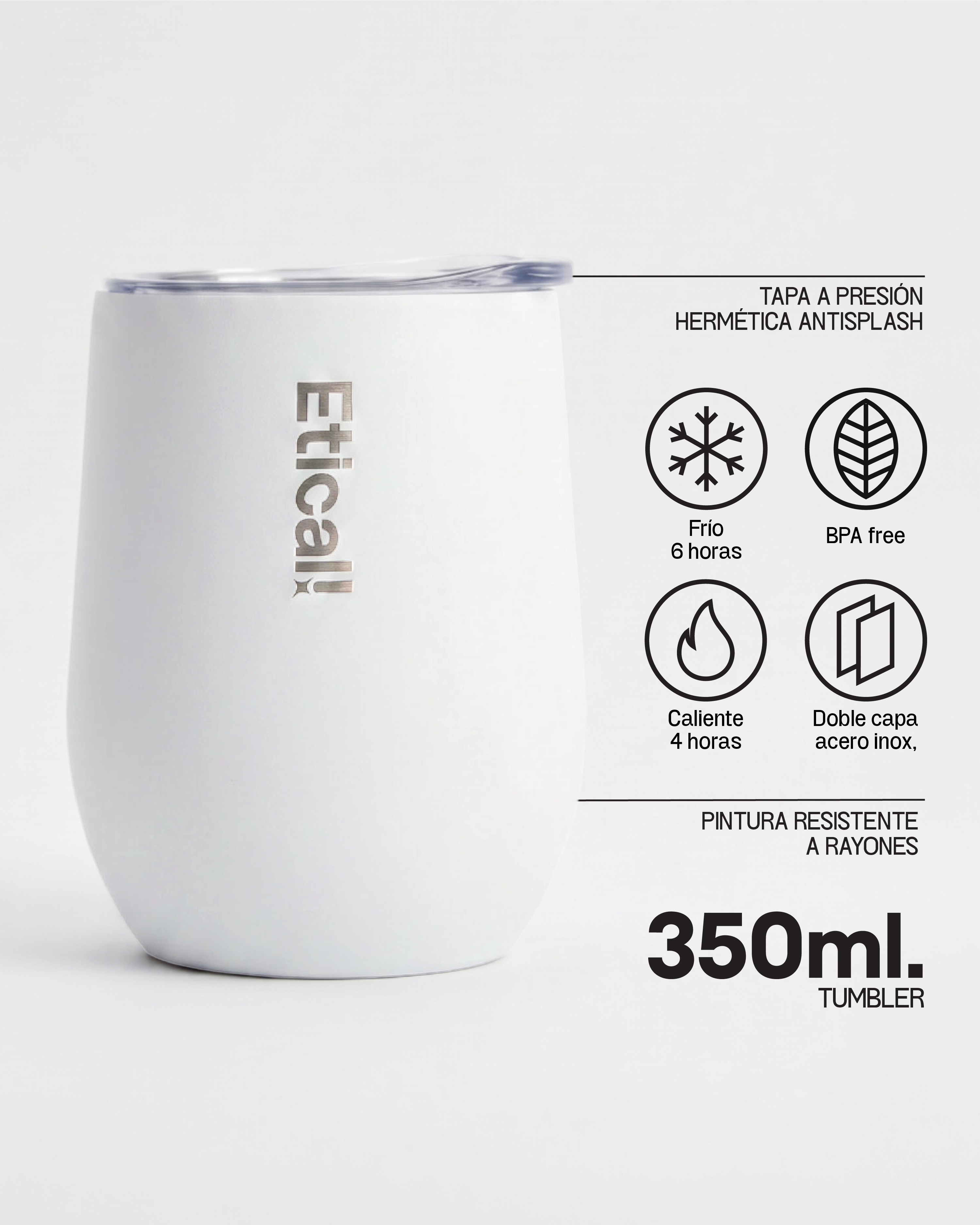 Etical Tumbler Blanco Artic 350ml