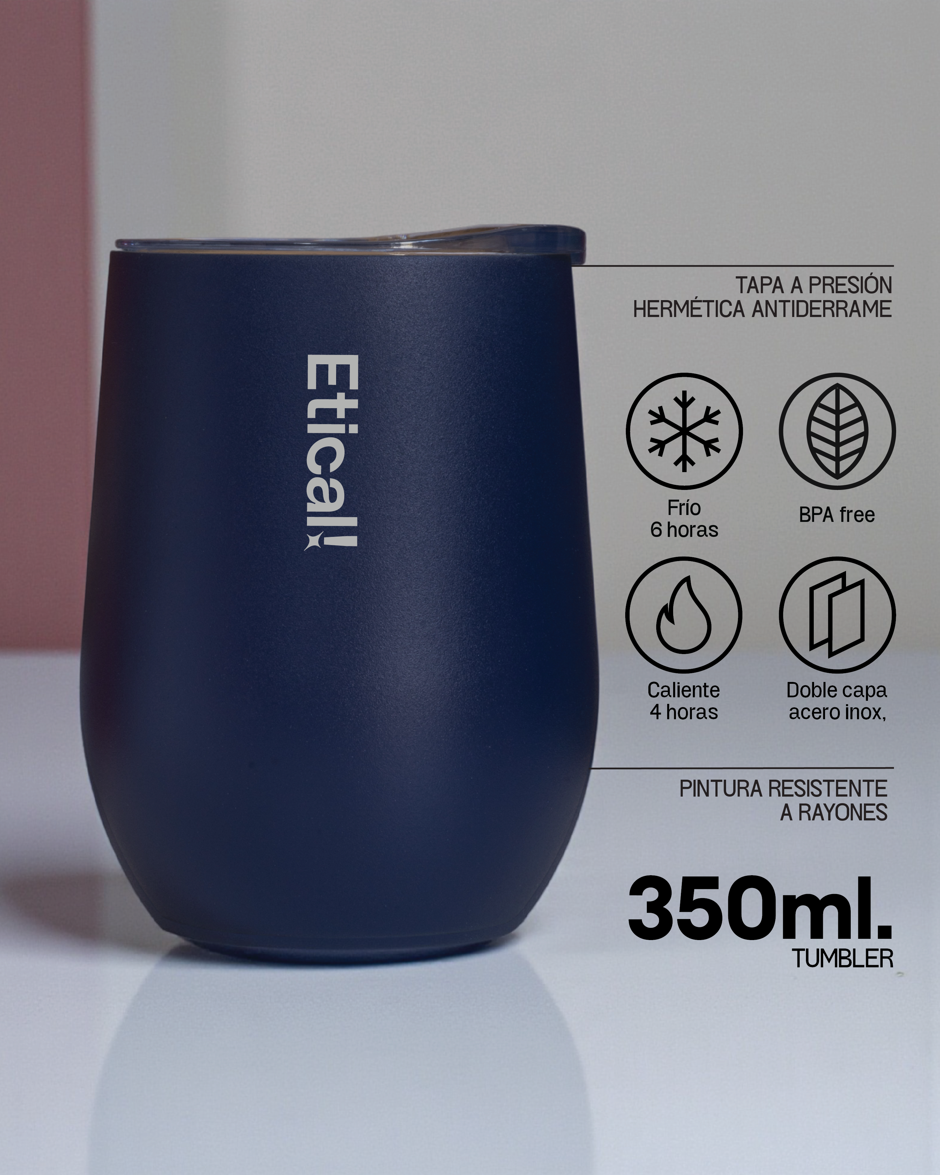 Etical Tumbler Azul Marino 350ml