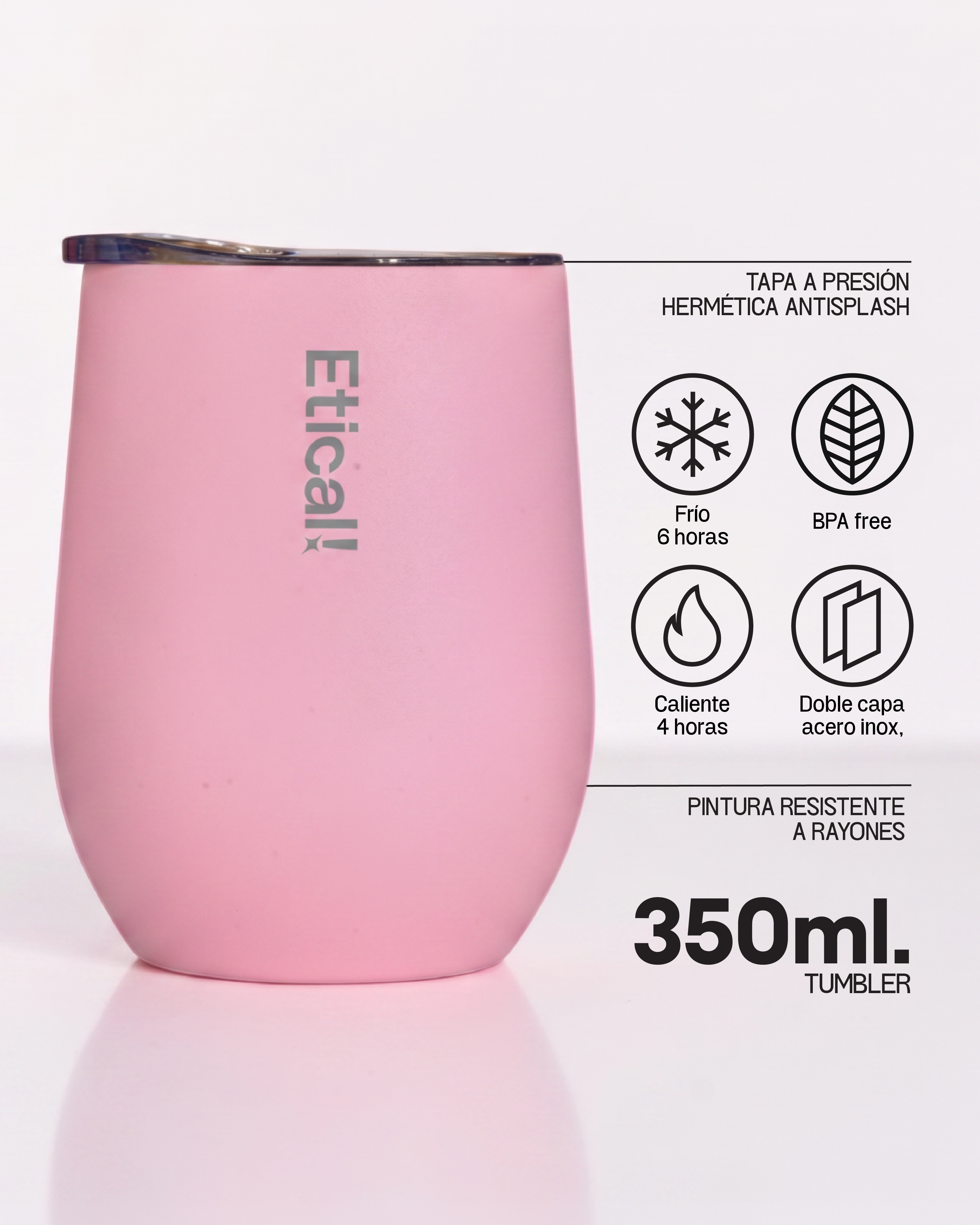 Etical Tumbler Rosa 350ml