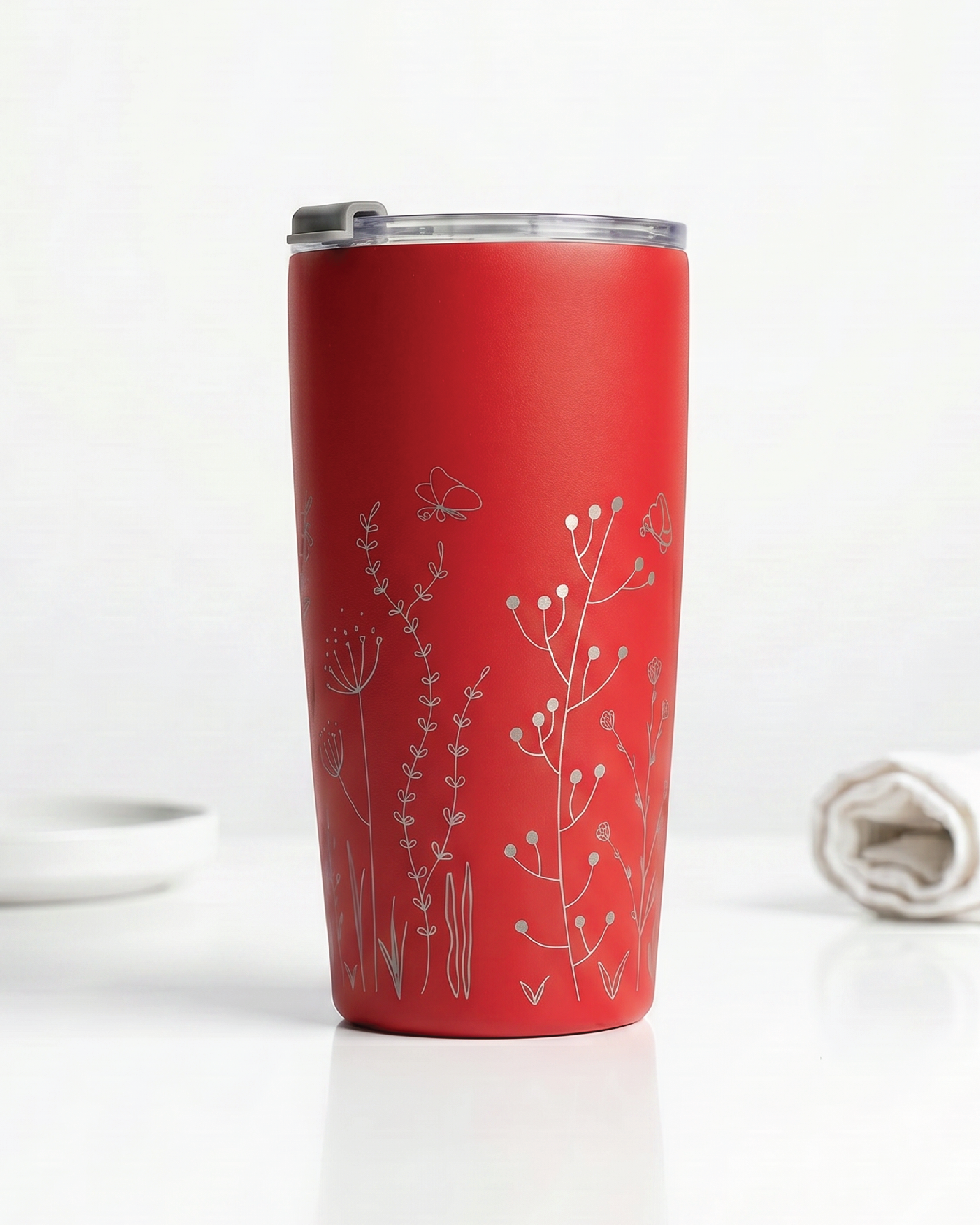 Tumbler PRO 590ml - Colección Jardín ROJO