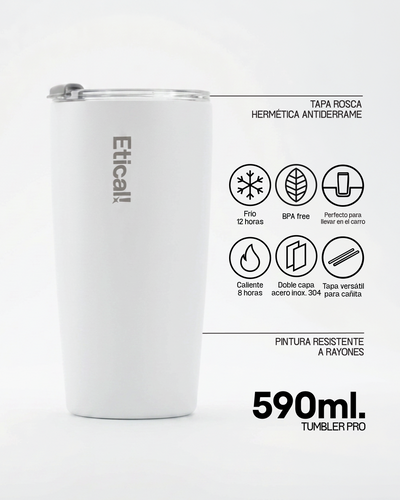 Tumbler PRO 590ml Blanco Artic