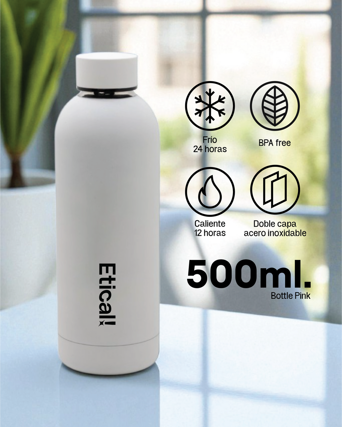 Etical Bottle 500ml Blanco Artic