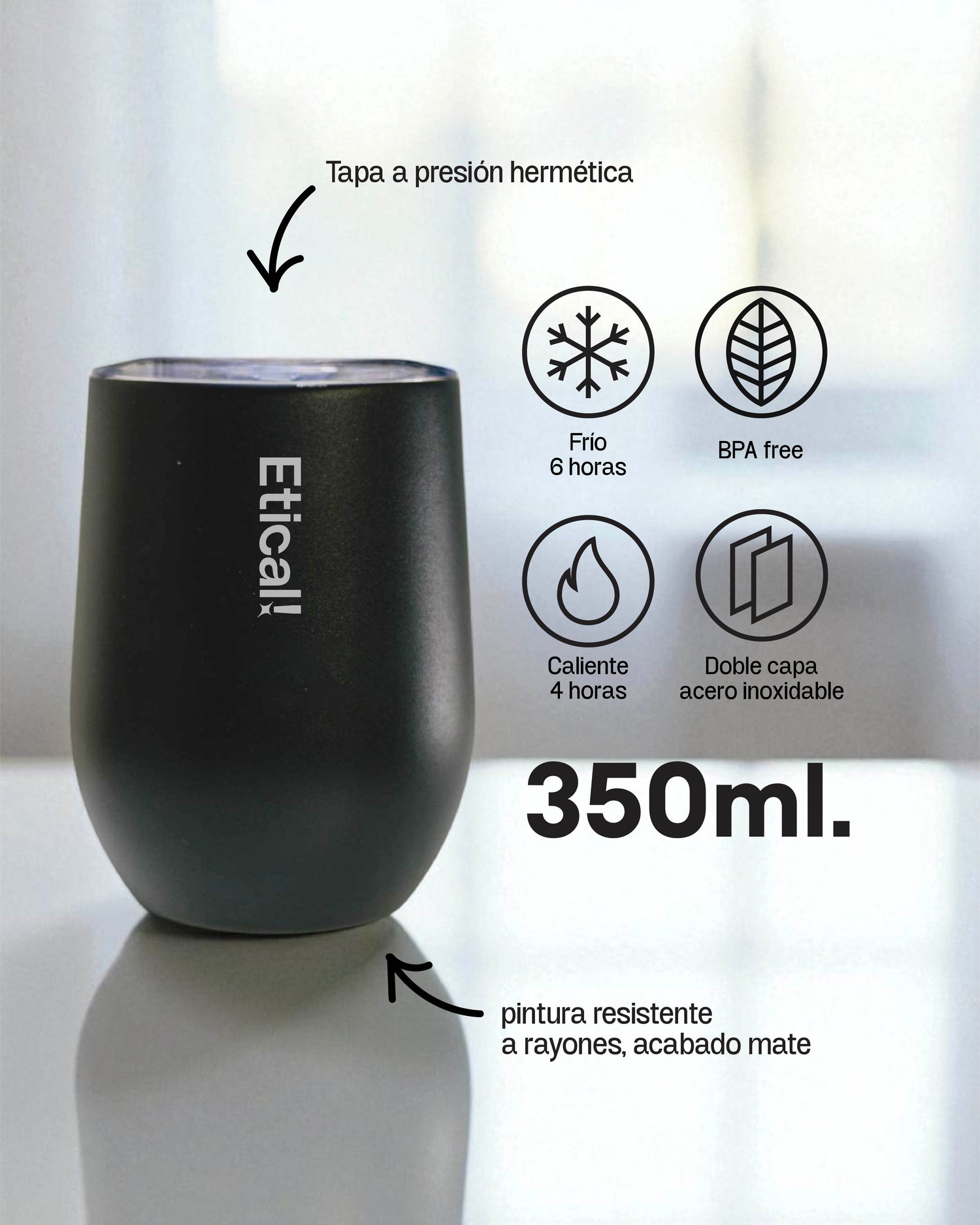 Etical Tumbler Ebony 350ml