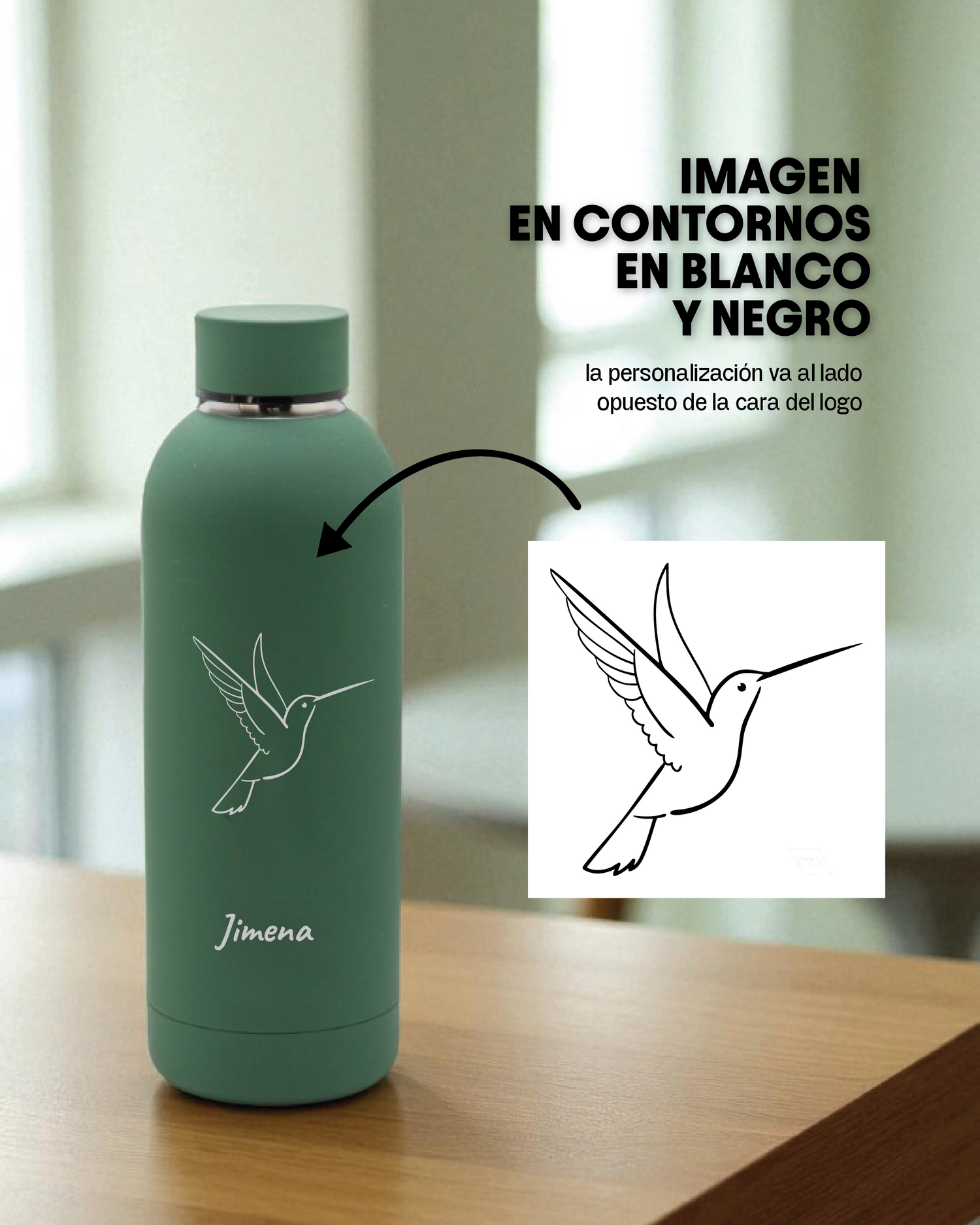 Etical Bottle &quot;ENJOY THE DARK SIDE&quot; 500ml NEGRO