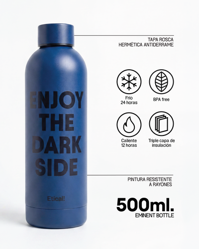 EMINENT Etical Bottle "ENJOY THE DARK SIDE" 500ml AZUL NOCHE