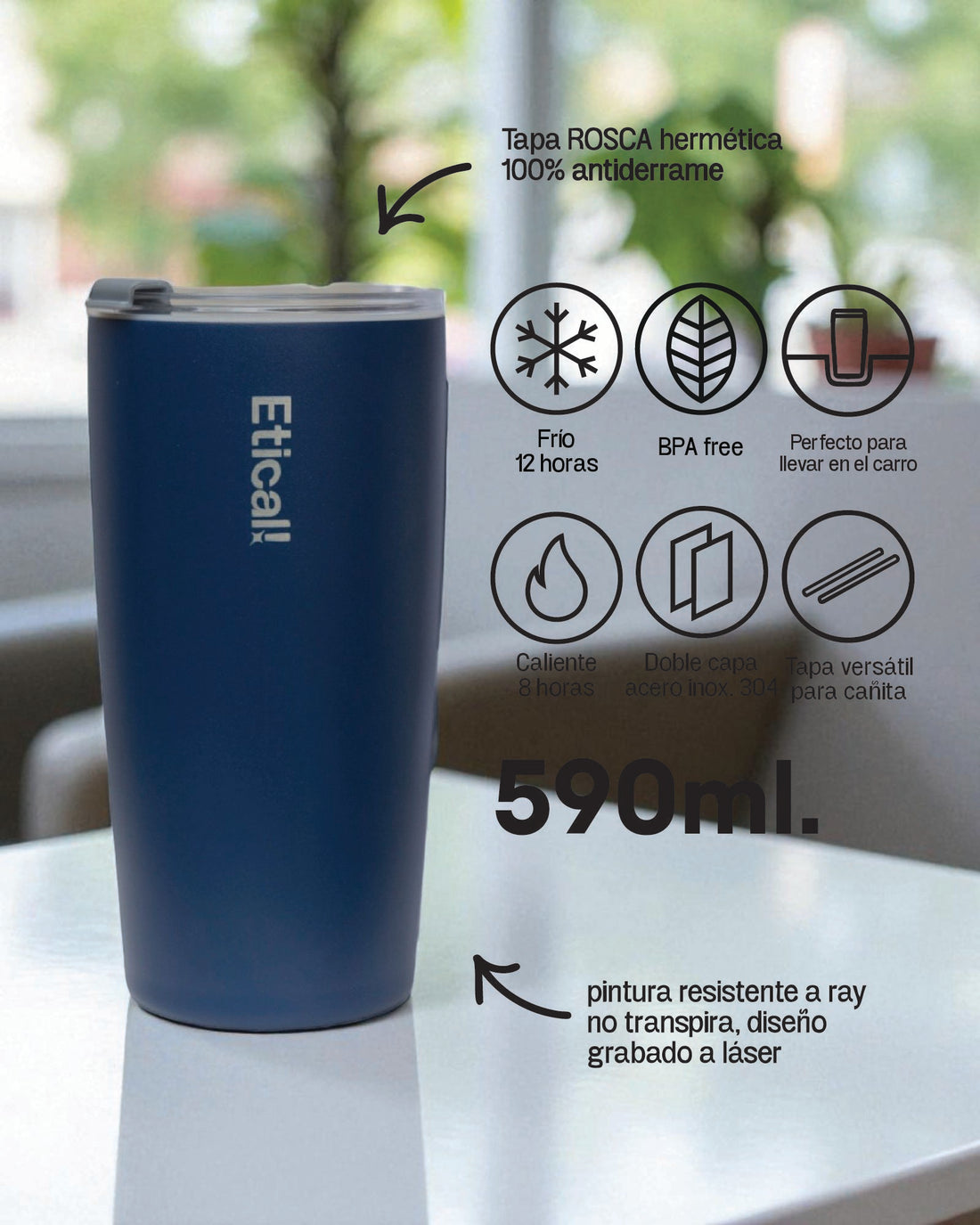 Tumbler PRO 590ml Azul Noche