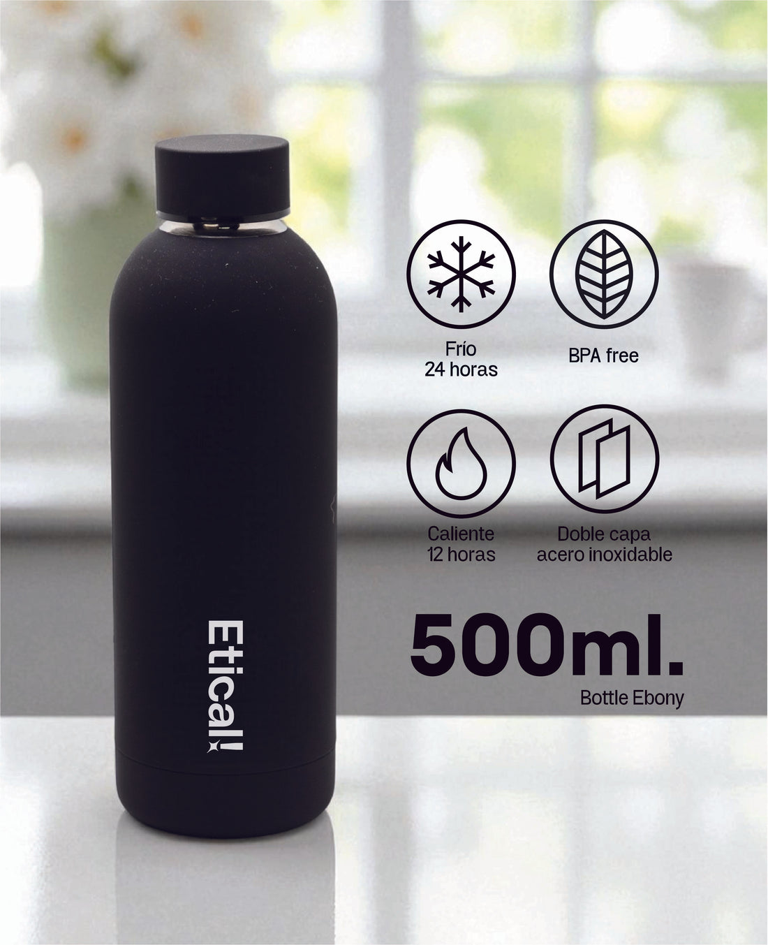 Etical Bottle 500ml Ebony