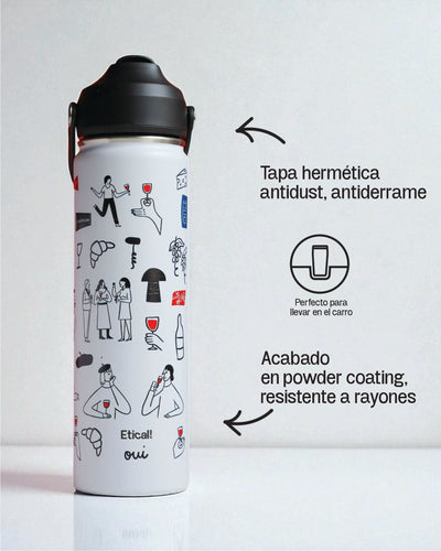 Etical Sport Bottle 660ml Blanco Artic "Très jolie"