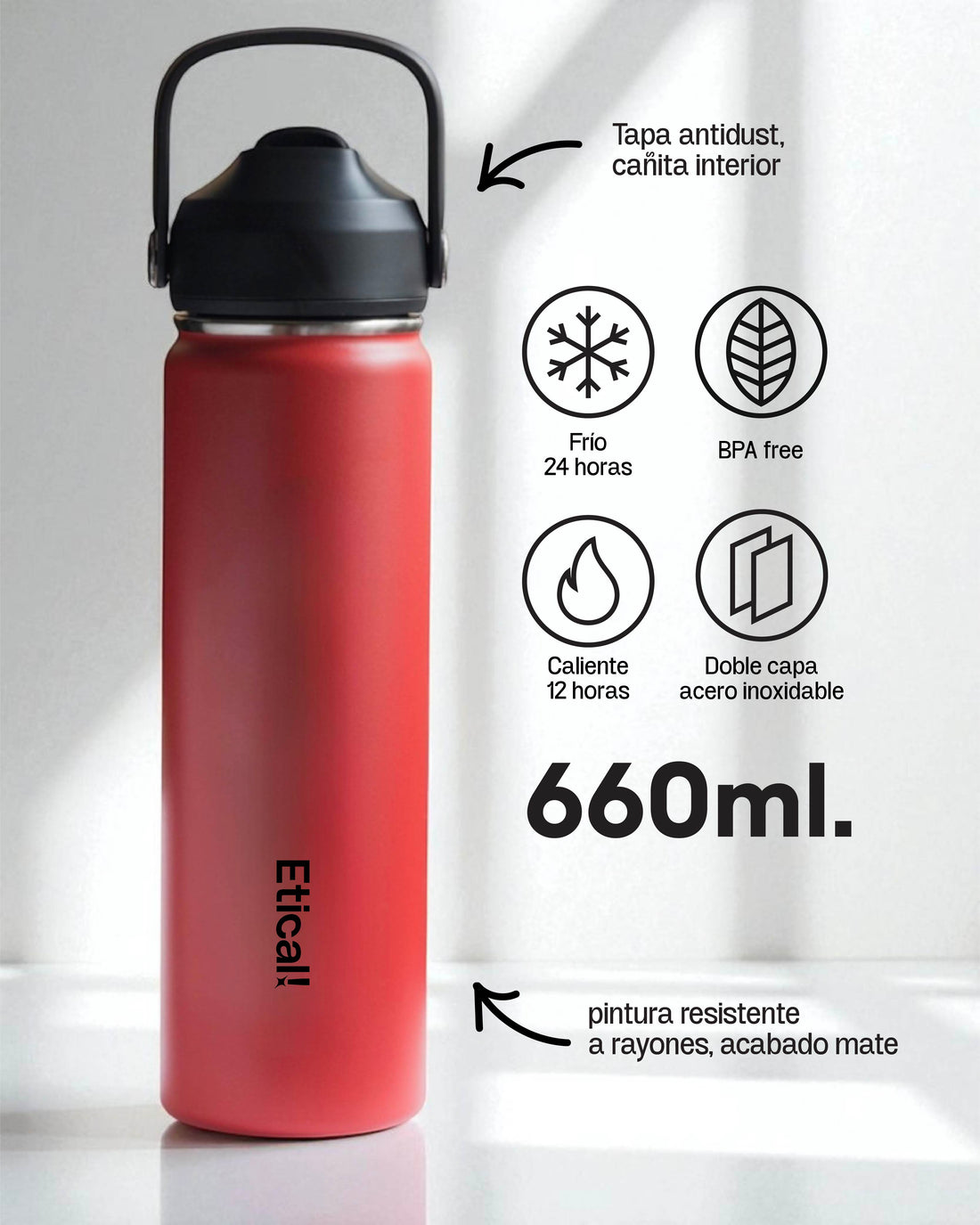 Etical Sport Bottle 660ml Amapola