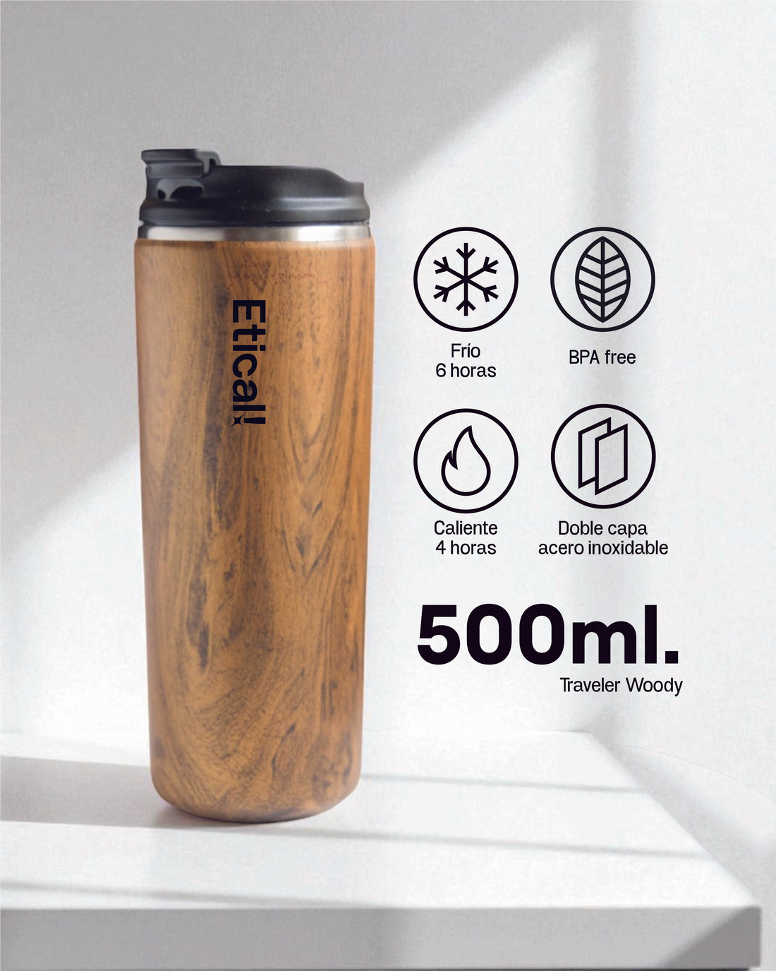 Etical Traveler 500ml Woody