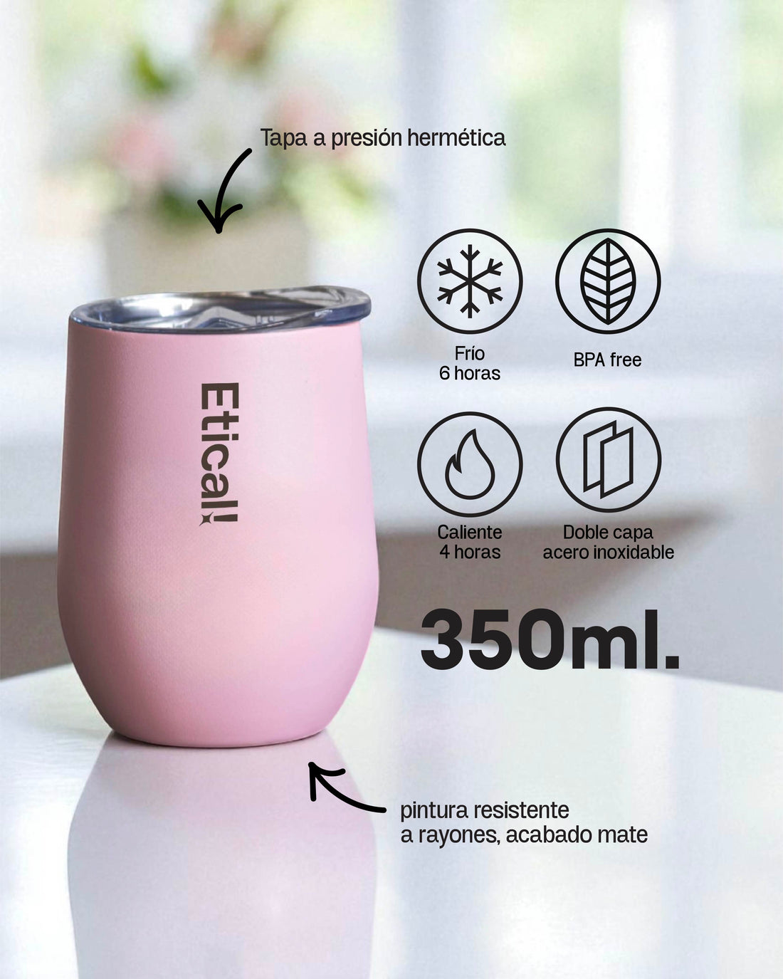 Etical Tumbler Rosa 350ml
