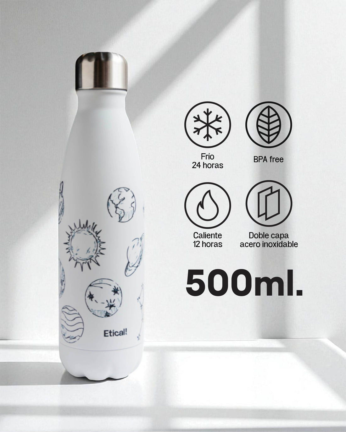 Cola Bottle Blanco Artic 500ml Sideral