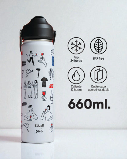 Etical Sport Bottle 660ml Blanco Artic &quot;Très jolie&quot;