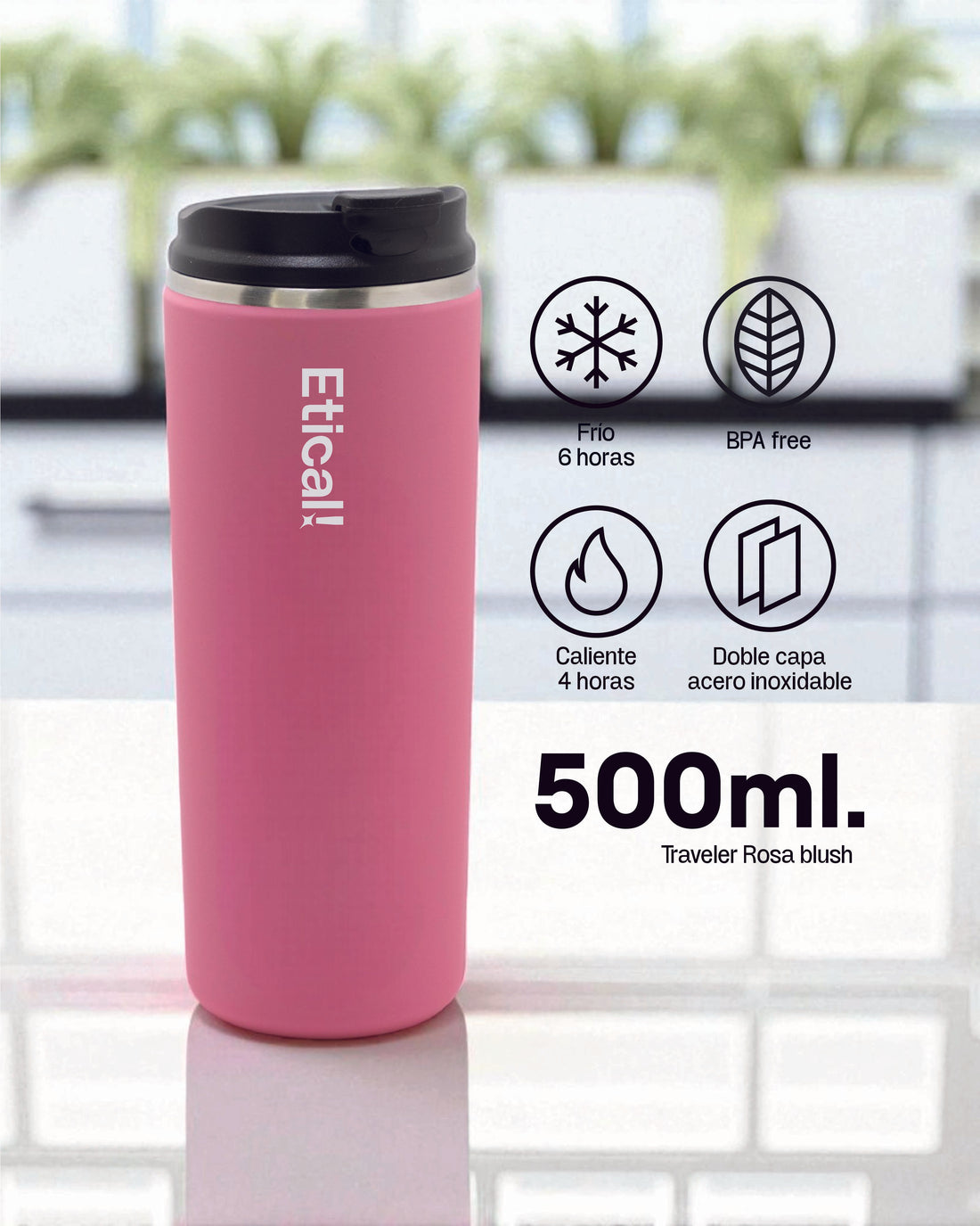 Etical Traveler 500ml Palo Rosa