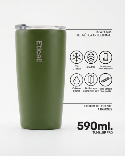 Tumbler PRO 590ml Verde Olivo